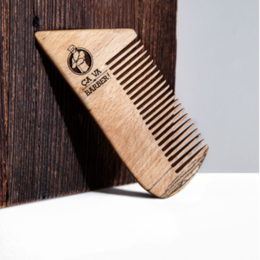 Natudeco 2pcs Peigne Chauve Dents Fines Peignage Outils de Soins de la  Barbe Sec et Humide Durable Portable Confortable Salon de Maison pour  Hommes